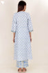 Cotton Kurta Pant And Dupatta Set In Block Print